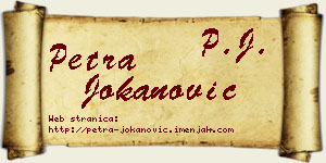 Petra Jokanović vizit kartica